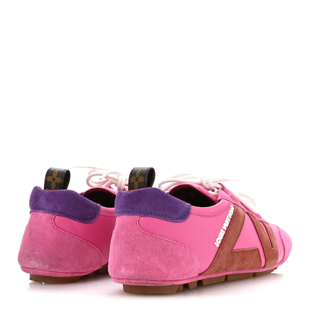 SUEDE CALFSKIN LV SNEAKERINA SNEAKERS FUCHSIA PINK