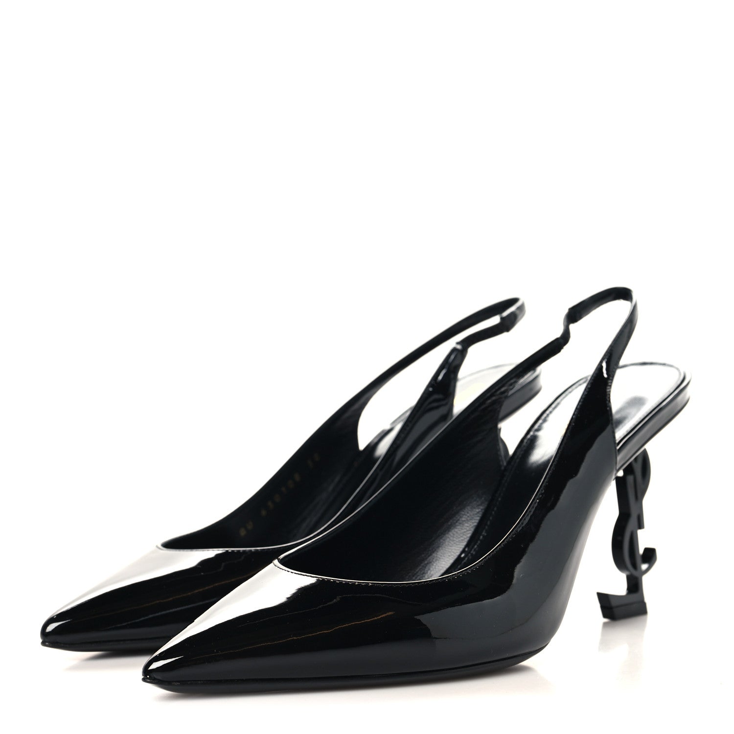 PATENT OPYUM 110 SLINGBACK PUMPS BLACK
