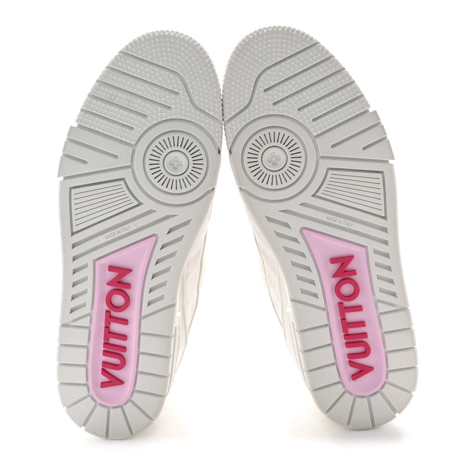 LV X TM EMBOSSED MONOGRAM CHERRY BLOSSOM LV TRAINER SNEAKERS WHITE