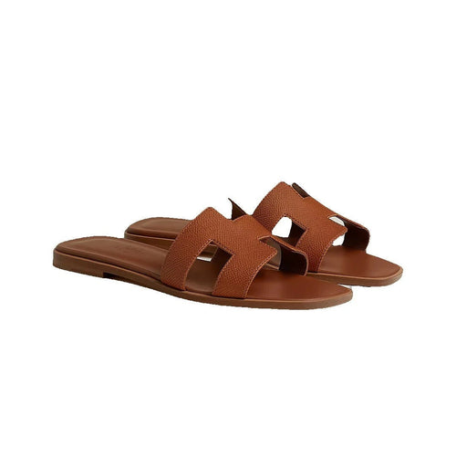 Hermès Oran Sandal - Tan/Gold