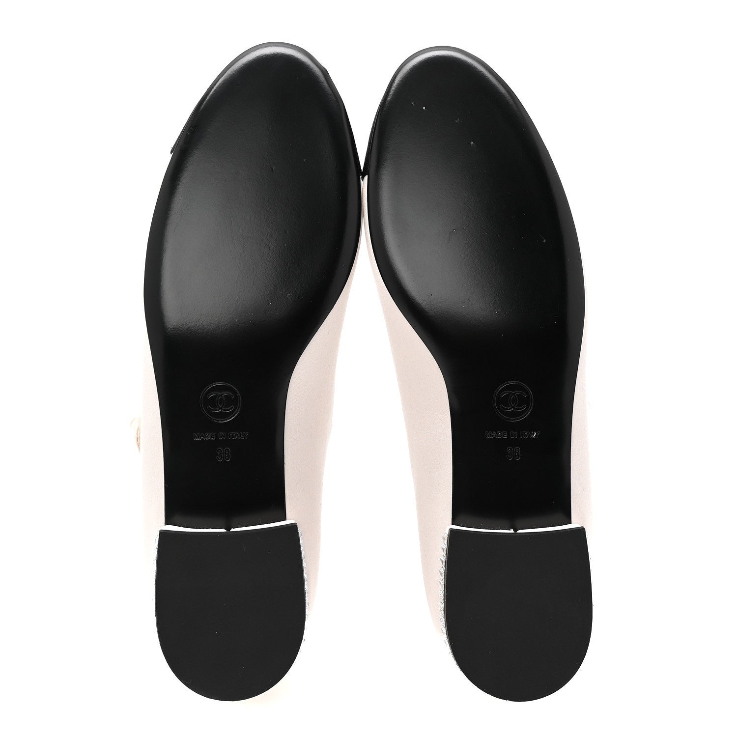 STRASS SATIN GROSGRAIN MARY JANE FLATS IVORY BLACK