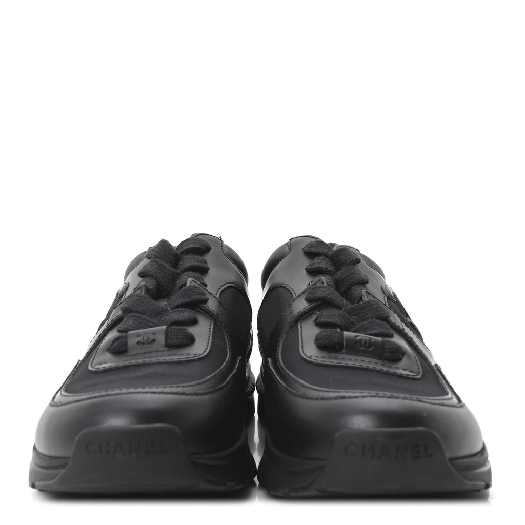 LAMBSKIN FABRIC CC UNIFORM SNEAKERS BLACK