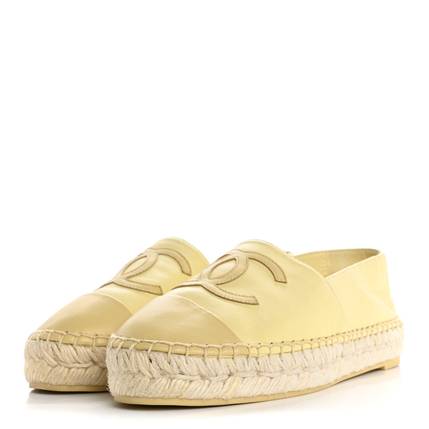 LAMBSKIN CC ESPADRILLES YELLOW