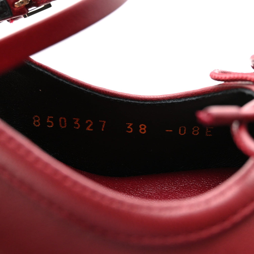 NAPPA CHARLOTTE HORSEBIT BALLET MARY JANE PUMPS ROSSO ANCORA RED