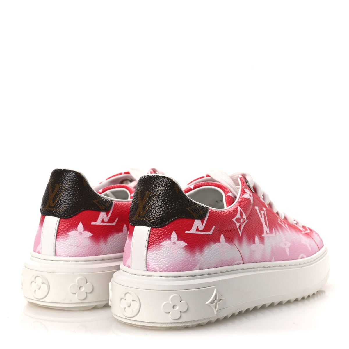 LOUIS VUITTON MONOGRAM ESCALE TIME OUT SNEAKERS RED