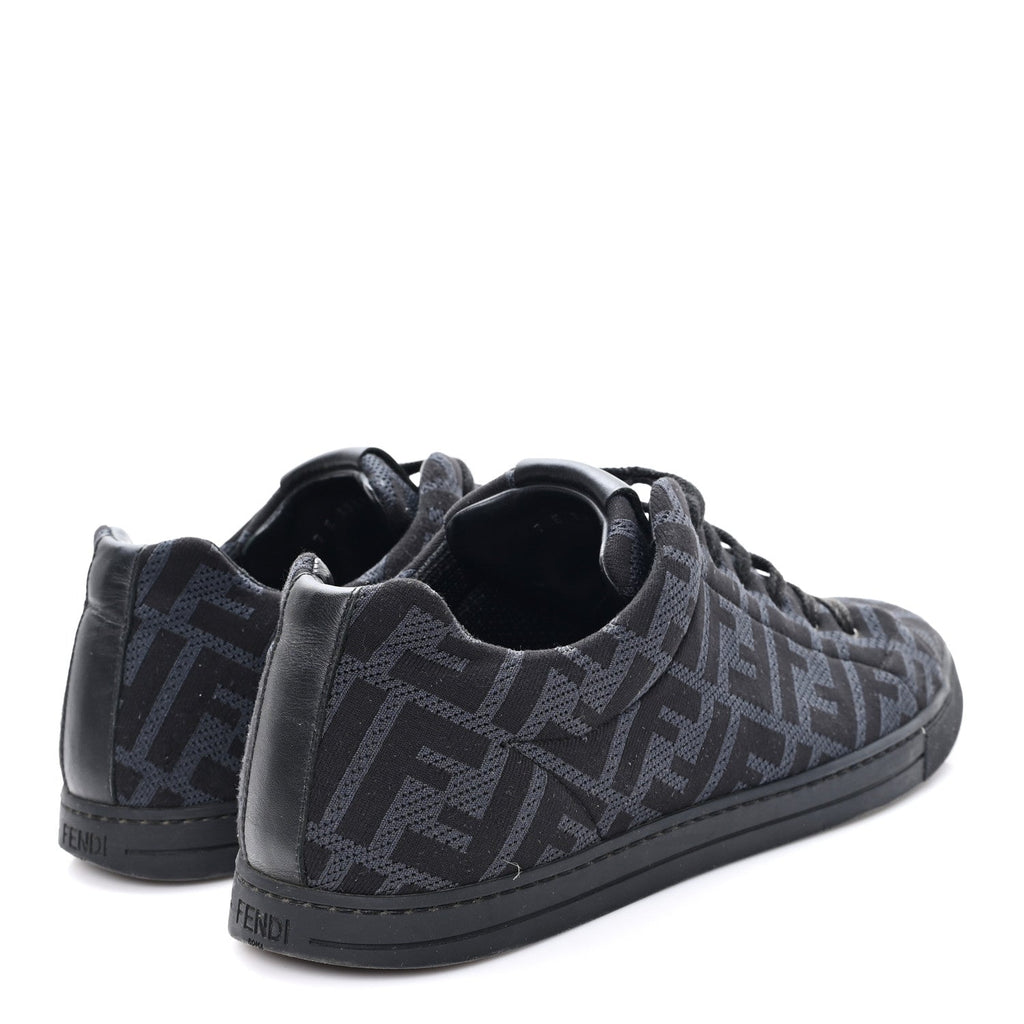 TECH FABRIC FF MENS LACE UP LOW TOP SNEAKERS BLACK