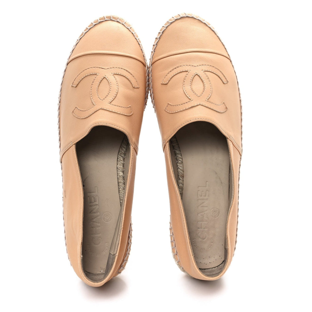 LAMBSKIN CC ESPADRILLES NUDE