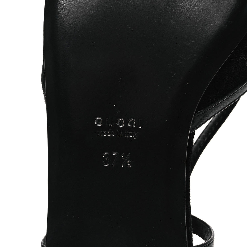 VELVET GG MONOGRAM SLINGBACK BALLET FLATS BLACK