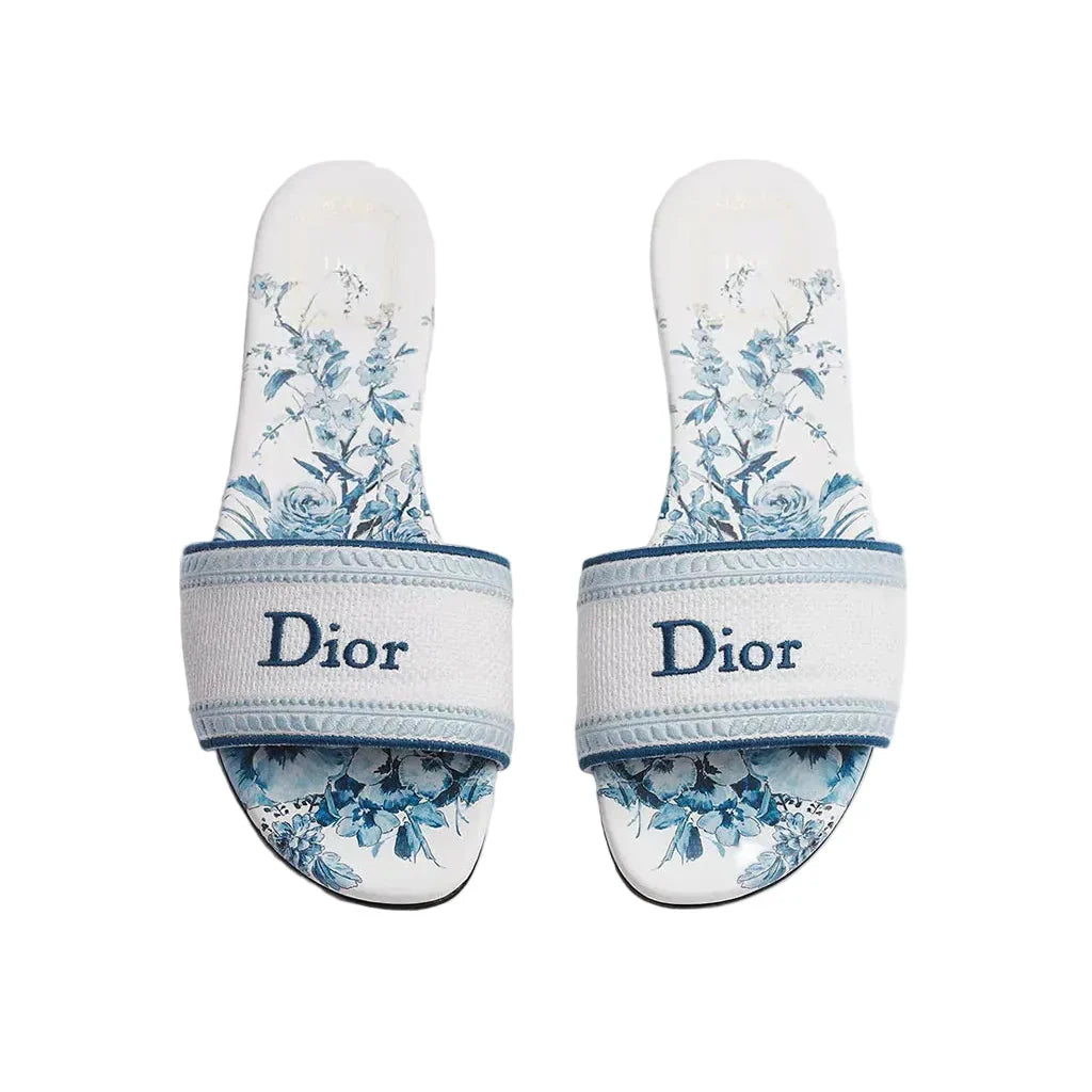 DIOR DWAY SLIDE WHITE AND BLUE