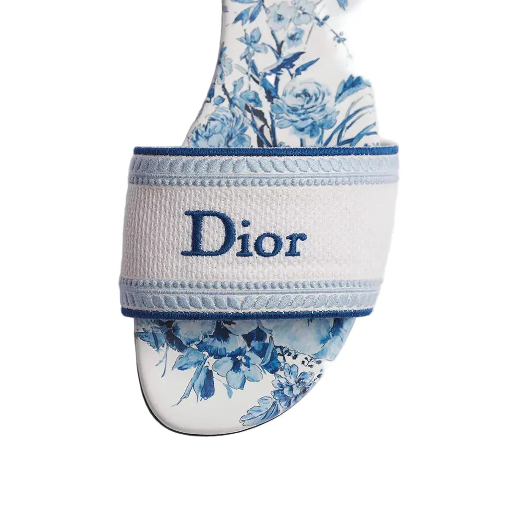 DIOR DWAY SLIDE WHITE AND BLUE