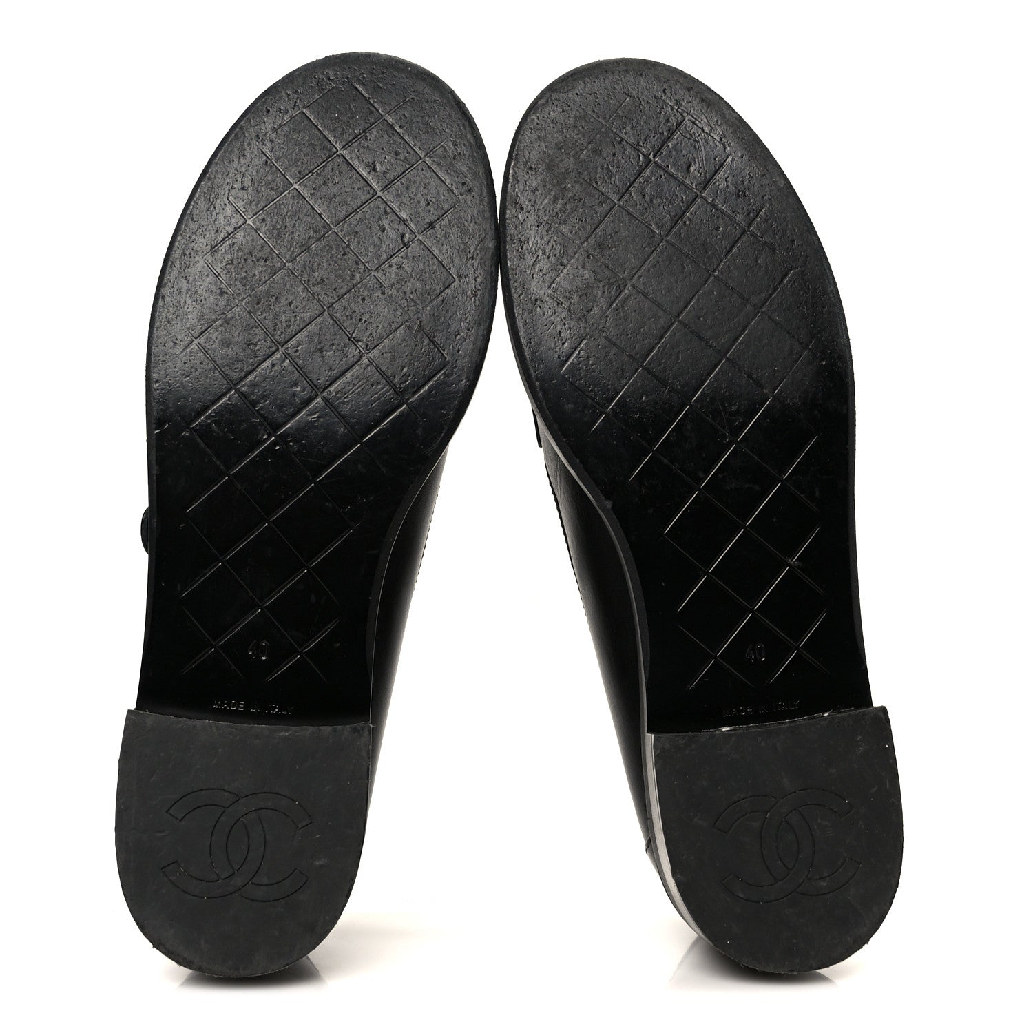 CALFSKIN CC TURNLOCK MOCCASINS BLACK