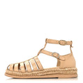 LAMBSKIN ESPADRILLE SANDALS BEIGE