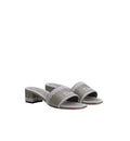 DIOR DENTELLE HEELED SLIDE TRIANON GRAY