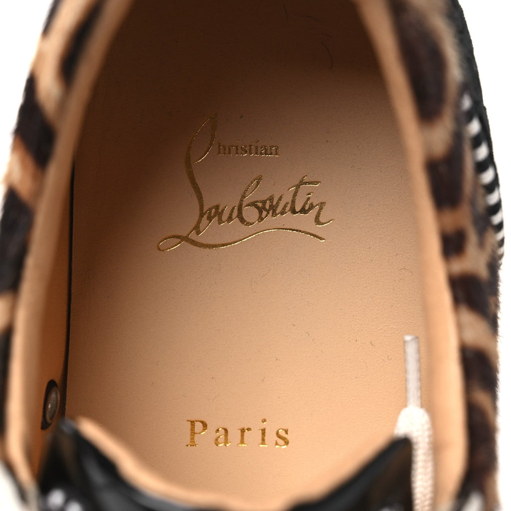 CALFSKIN PATENT SPIKES MENS LOUBIKICK FLAT SNEAKERS MULTI