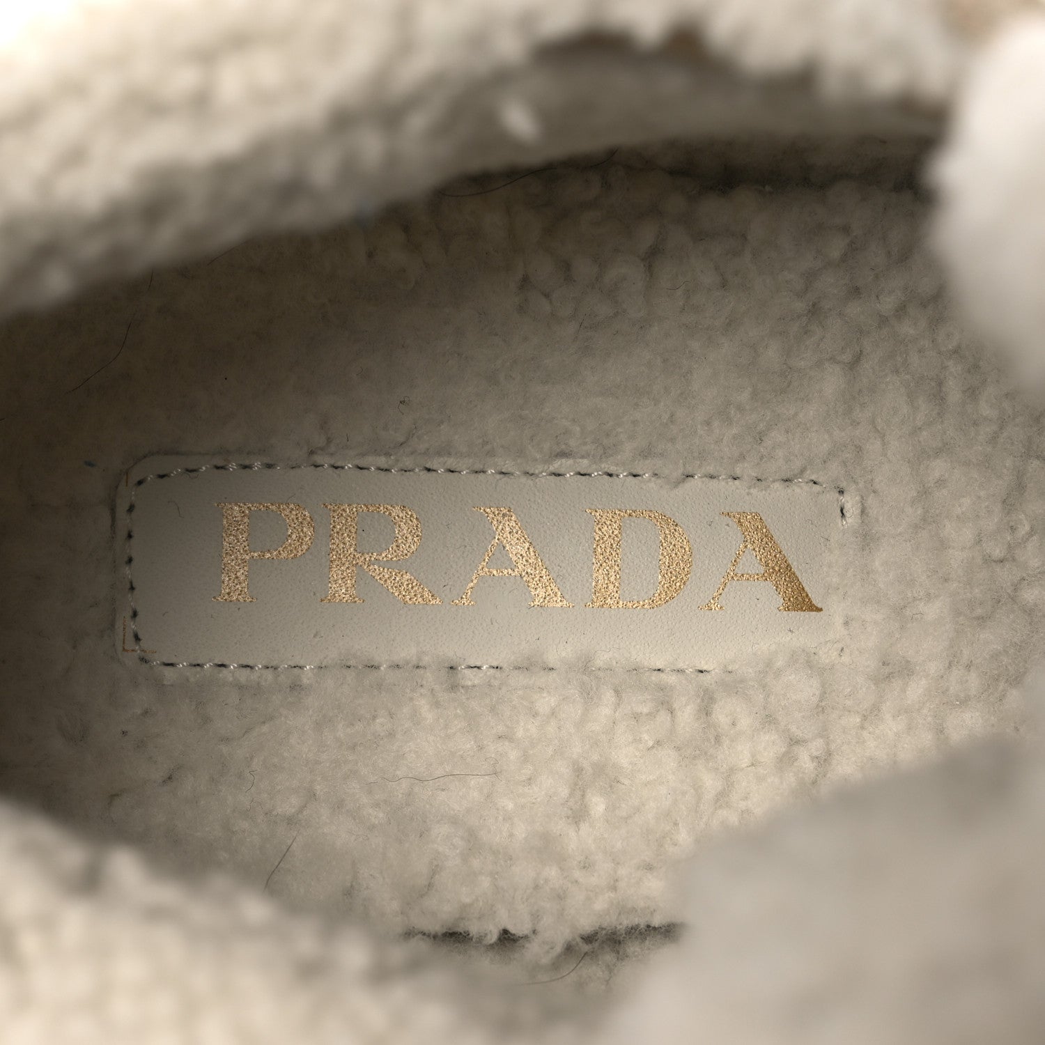 SUEDE SHEARLING MID TOP SNEAKERS ECRU