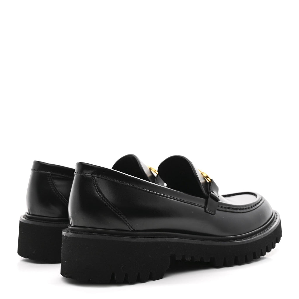 CALFSKIN VLOGO LOAFERS BLACK