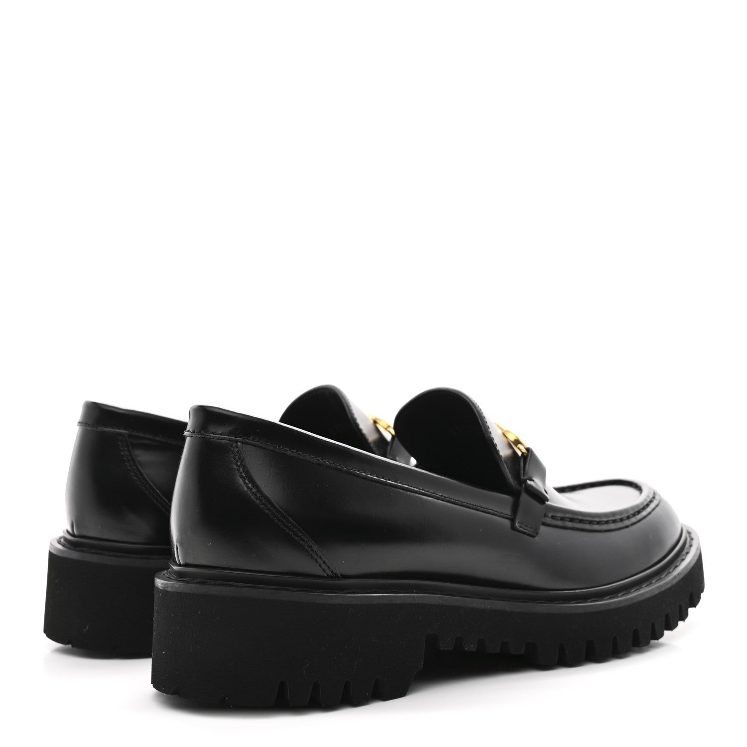 CALFSKIN VLOGO LOAFERS BLACK