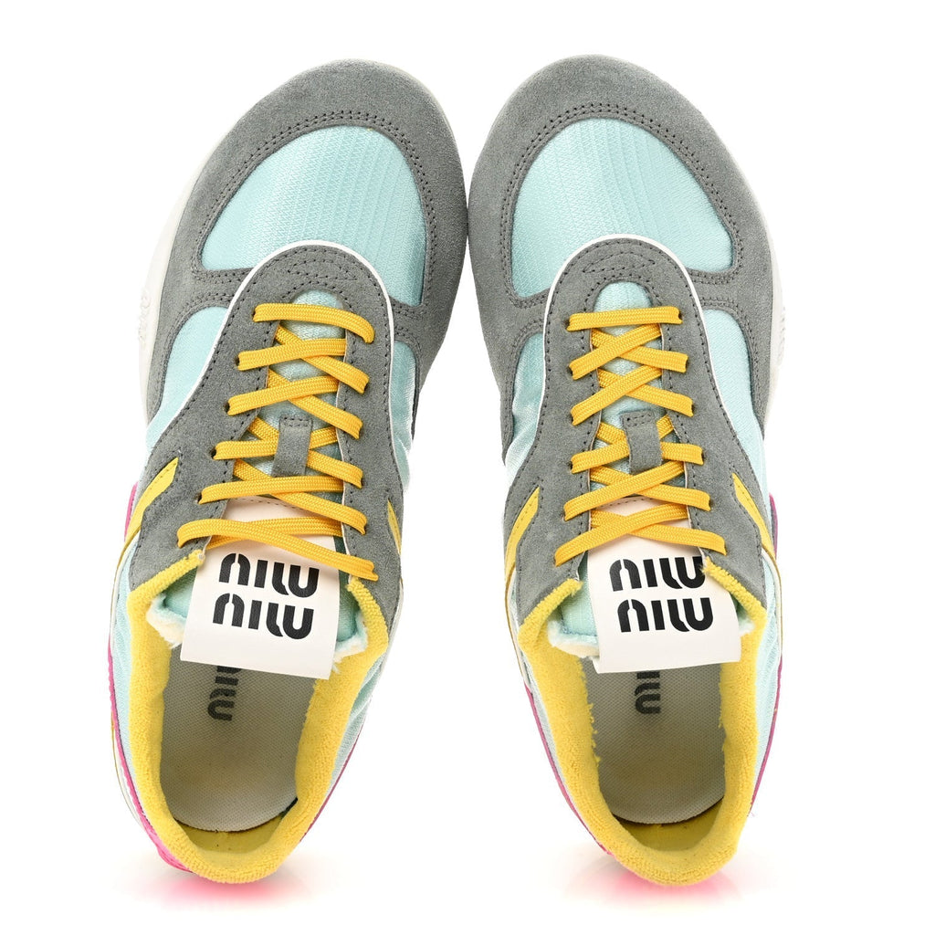 TECHNICAL FABRIC SUEDE GYMNASIUM SNEAKERS ANISE FUCHSIA