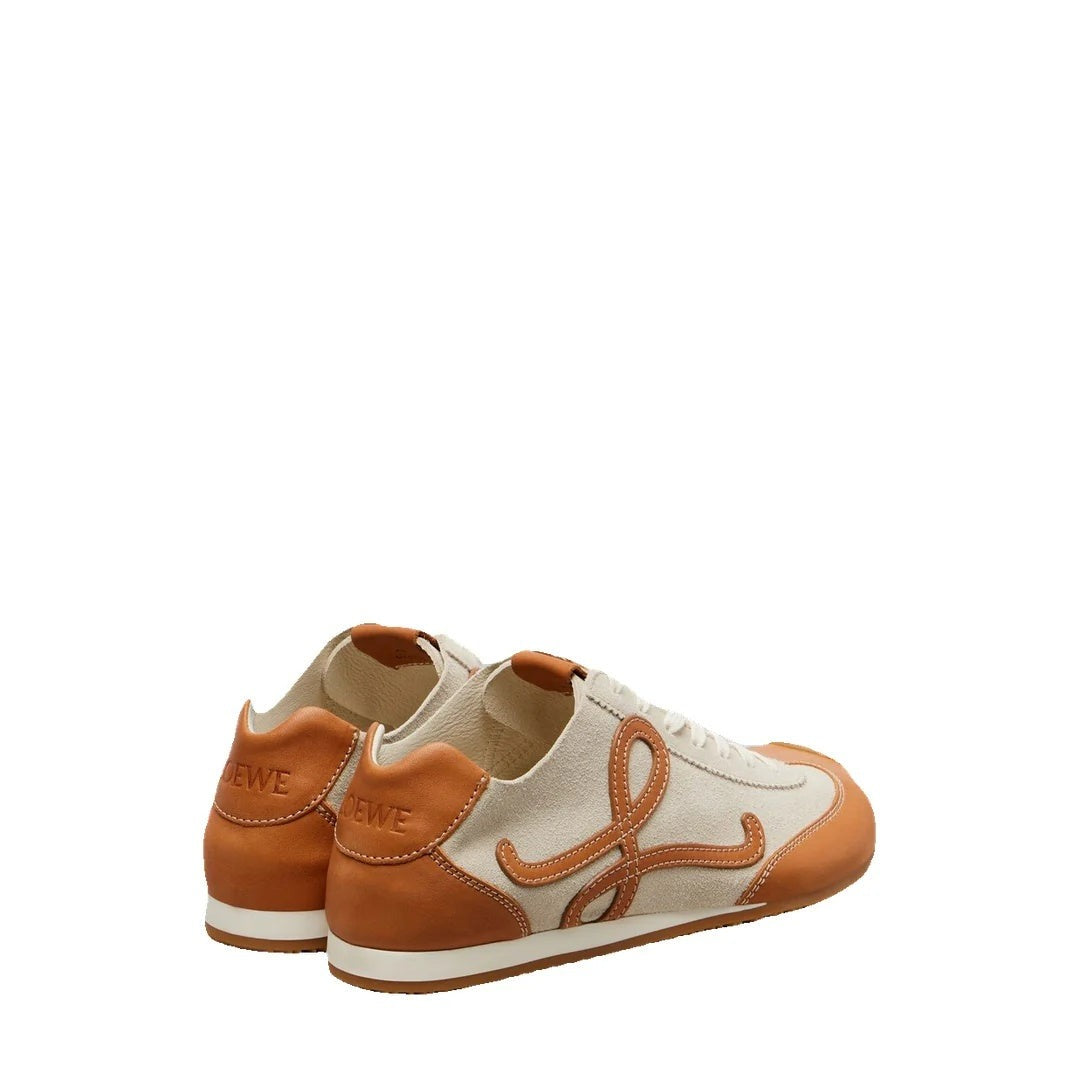 Loewe Ballet Runner 2.0 Suede and Mesh Beige/White/Brown - Orange/Beige