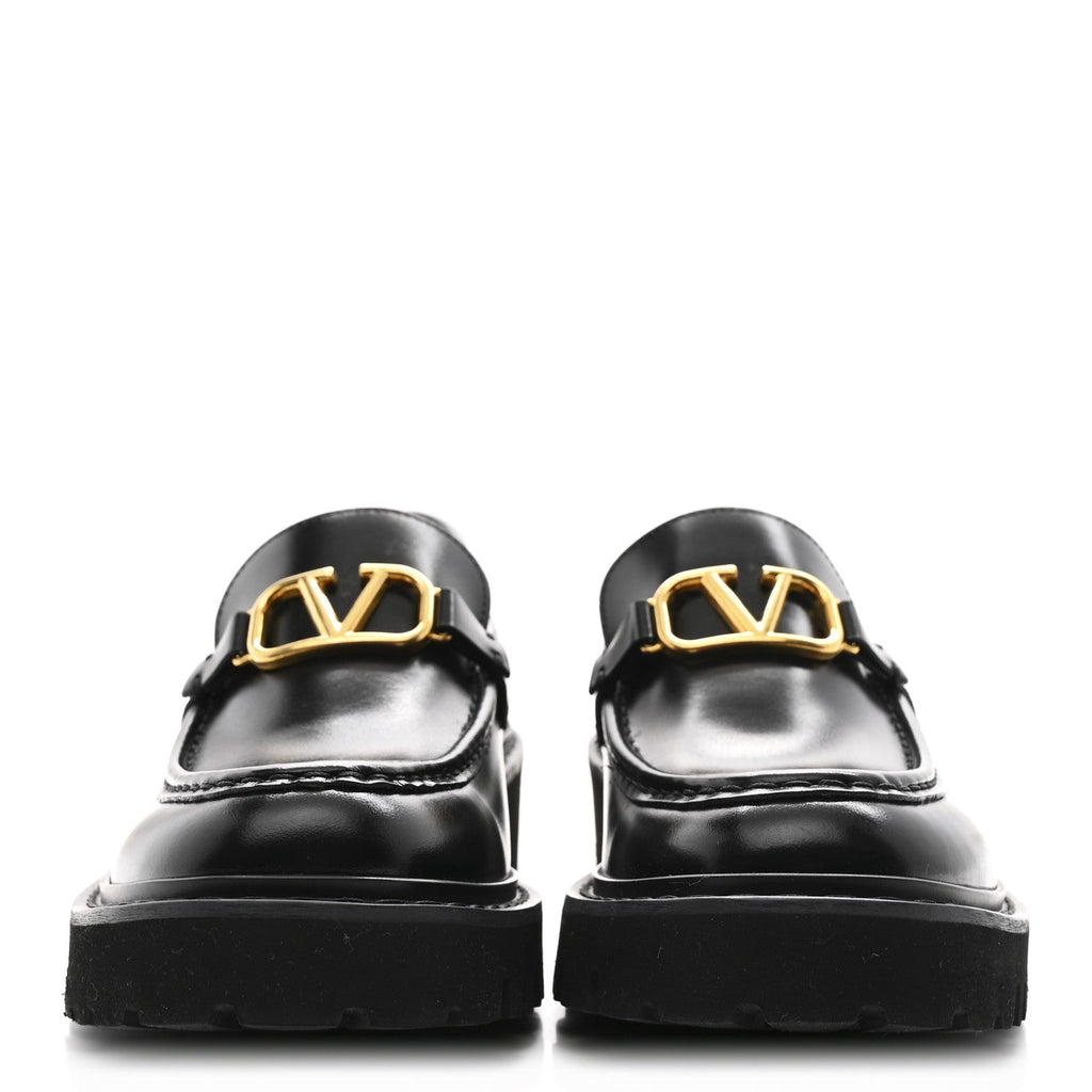 CALFSKIN VLOGO LOAFERS BLACK