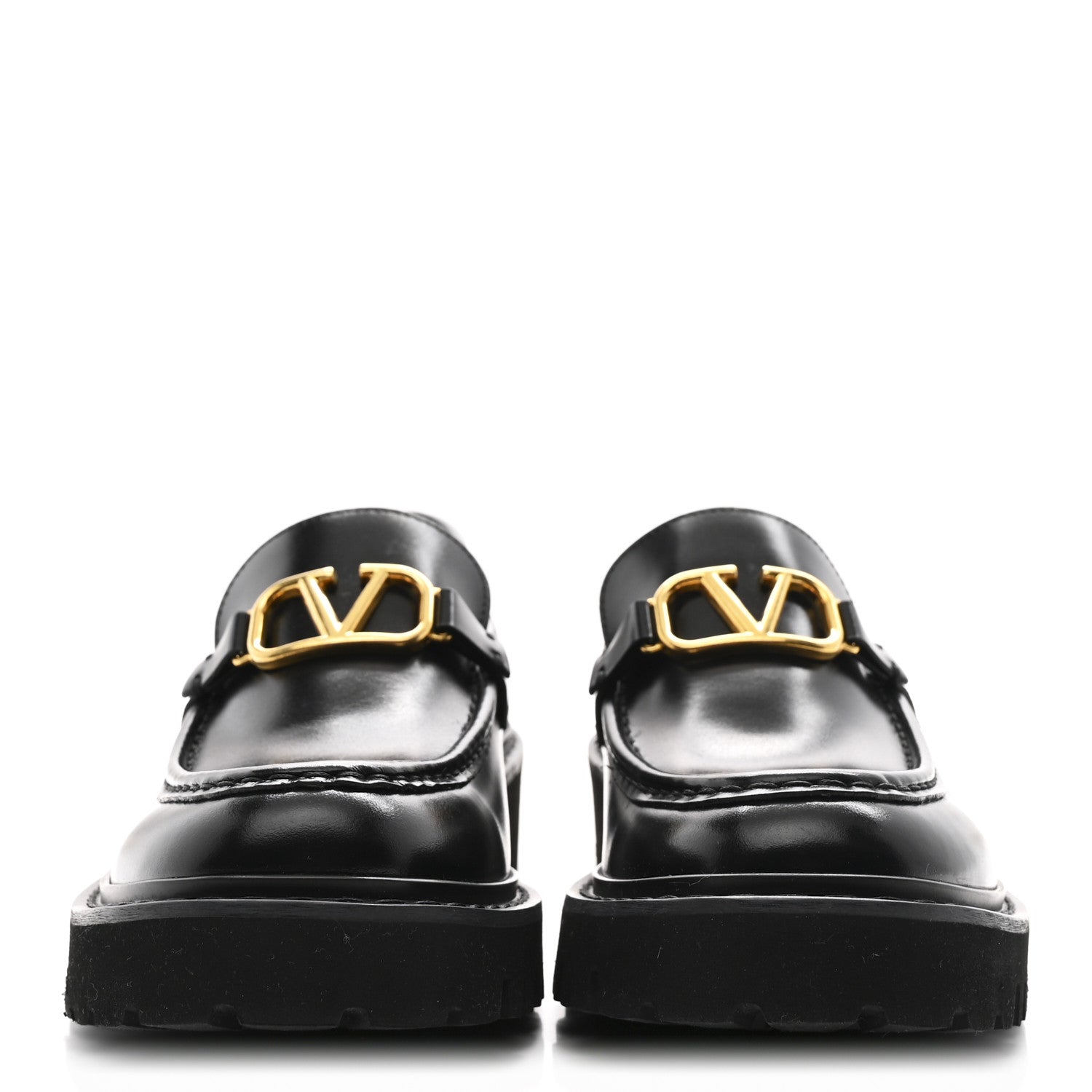 CALFSKIN VLOGO LOAFERS BLACK