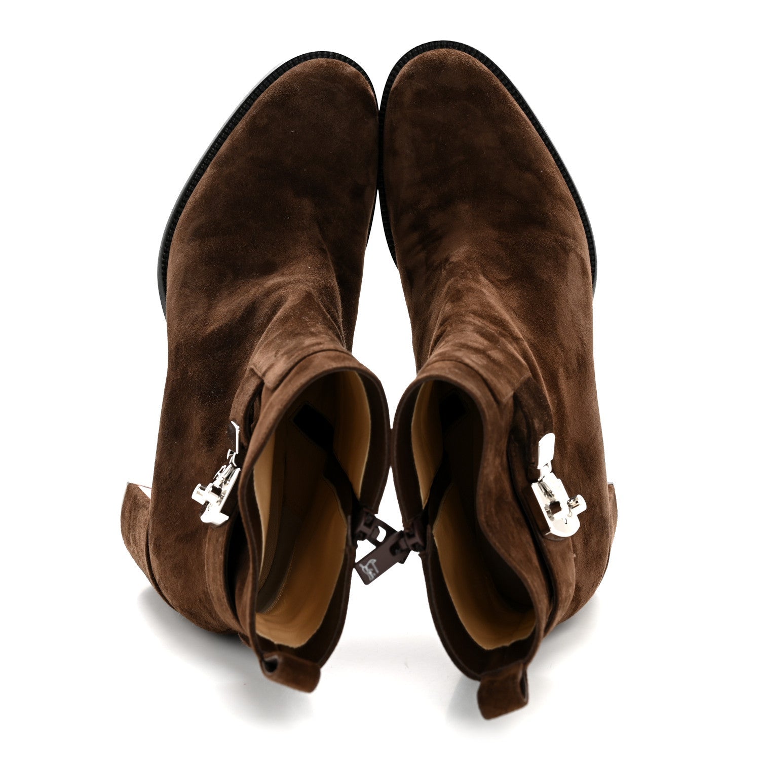 SUEDE LOCK BOOTY 70 ANKLE BOOTS BROWN
