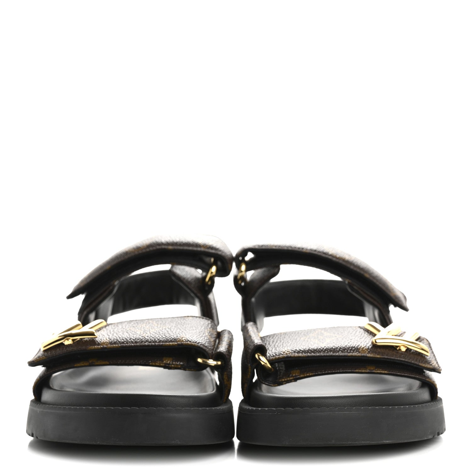 MONOGRAM LV SUNSET COMFORT FLAT SANDALS CACAO BROWN