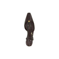 Fendi FFold Paneled Leather Slingback Flats - Dark Brown