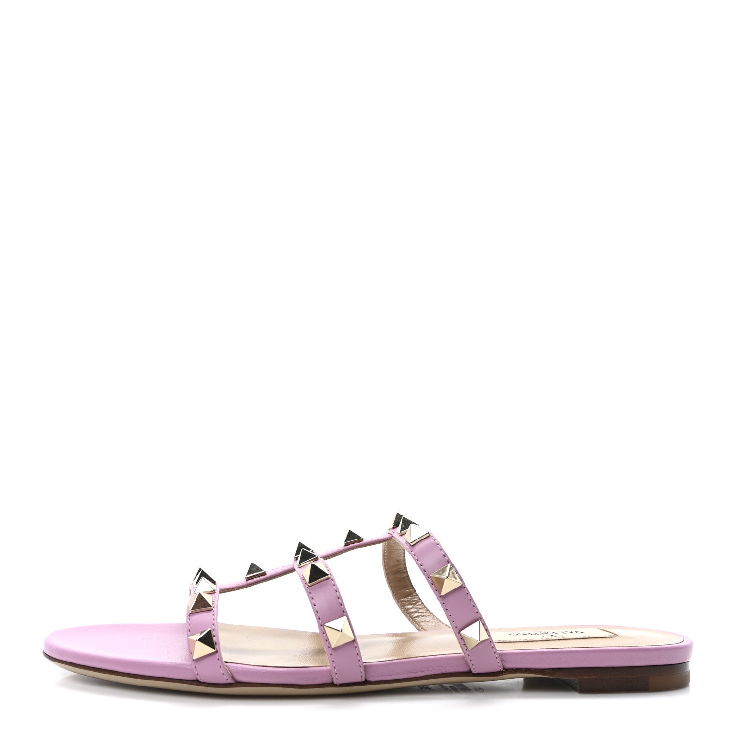NAPPA ROCKSTUD CAGED FLAT SLIDE SANDALS GIACINTO