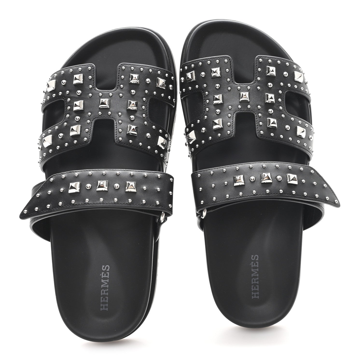 CALFSKIN MEDOR STUDDED WOMENS CHYPRE SANDALS BLACK