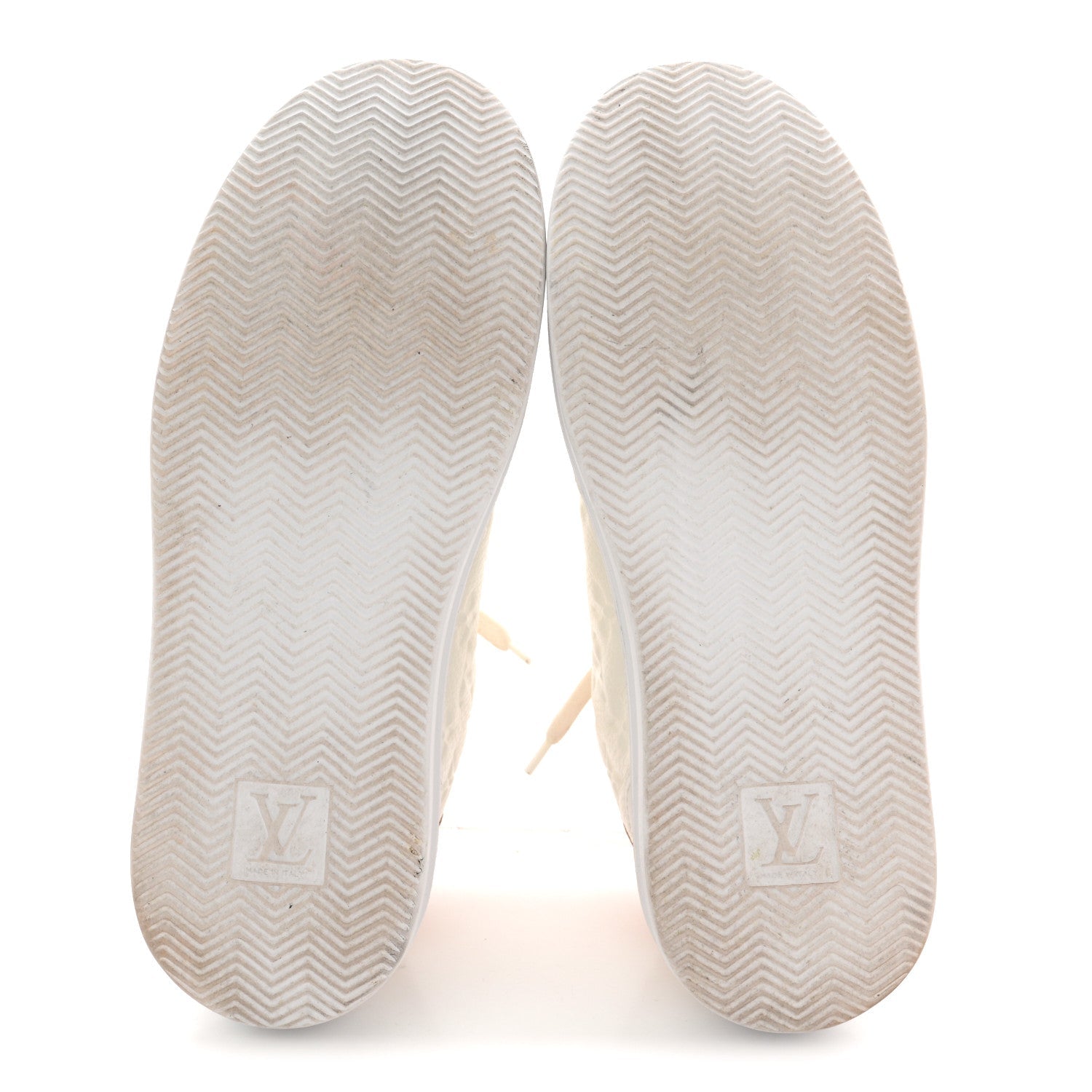 GRAINED CALFSKIN EMBOSSED MONOGRAM MENS BEVERLY HILLS SNEAKERS WHITE