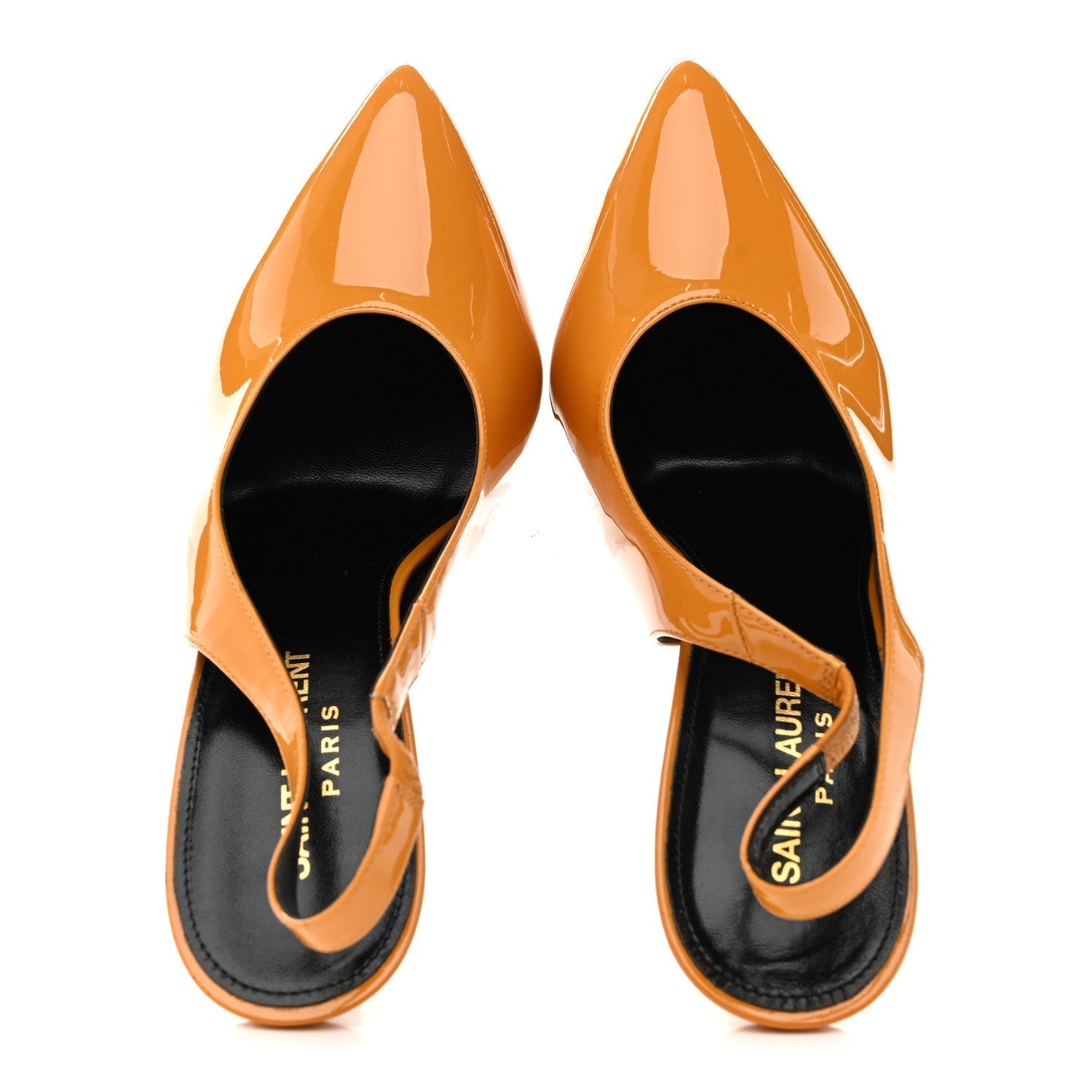 PATENT VENUS 110 SLINGBACK PUMPS YELLOW