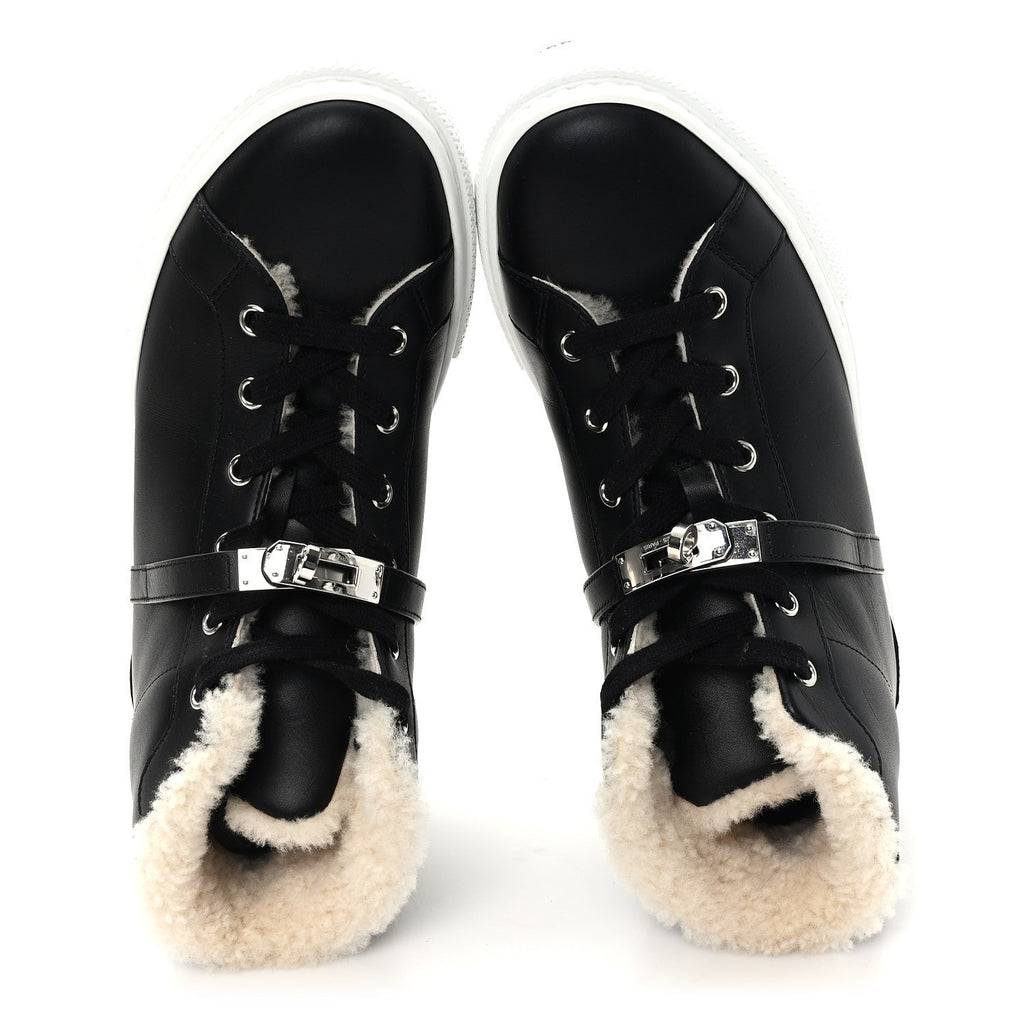 CALFSKIN WOOLSKIN DAYDREAM SNEAKERS BLACK ECRU