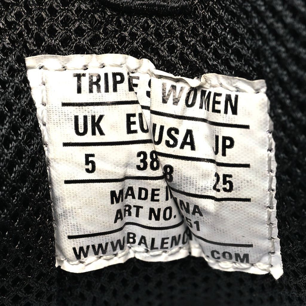 FABRIC MESH CLEAR SOLE WOMENS TRIPLE S SNEAKERS BLACK