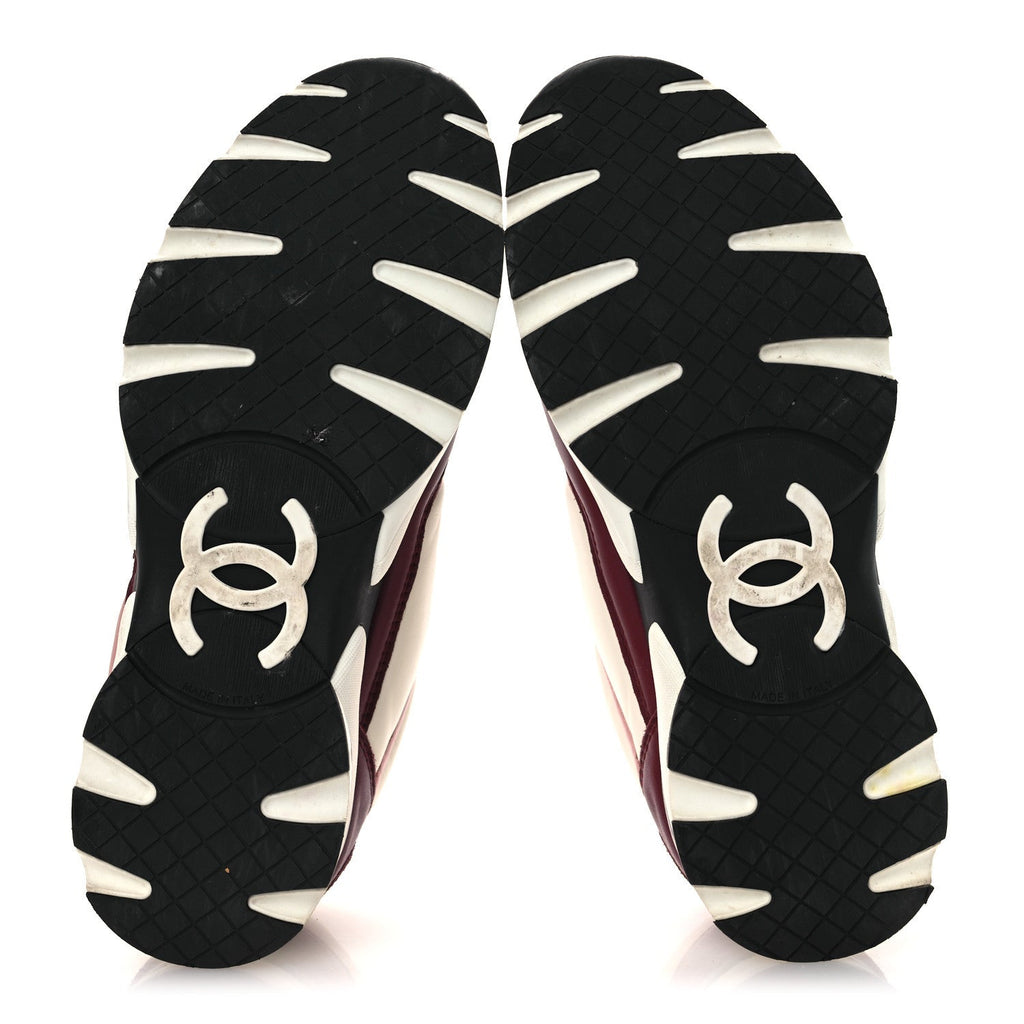CALFSKIN CC SNEAKERS LIGHT BURGUNDY WHITE PINK