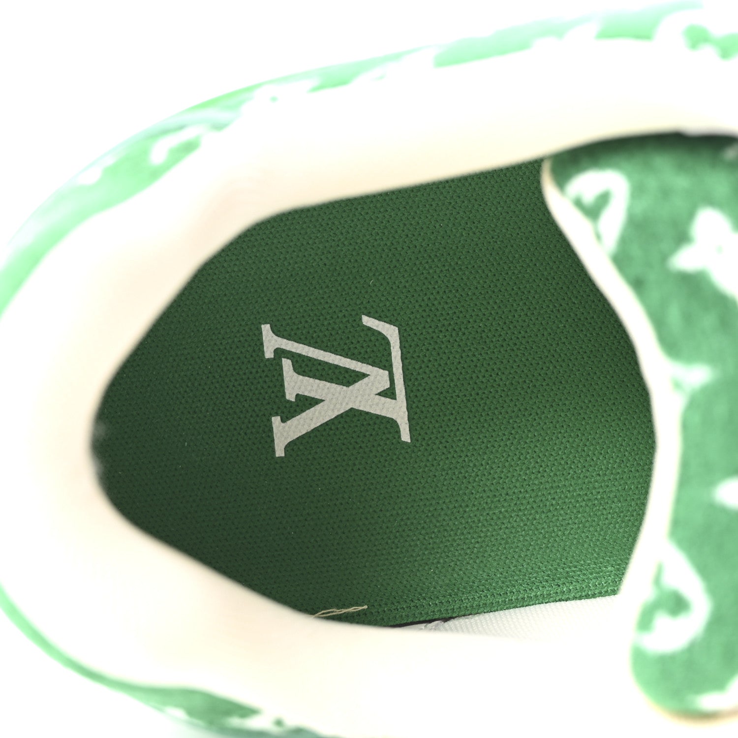 JACQUARD VELVET MONOGRAM MENS LV TRAINER SNEAKERS VERT