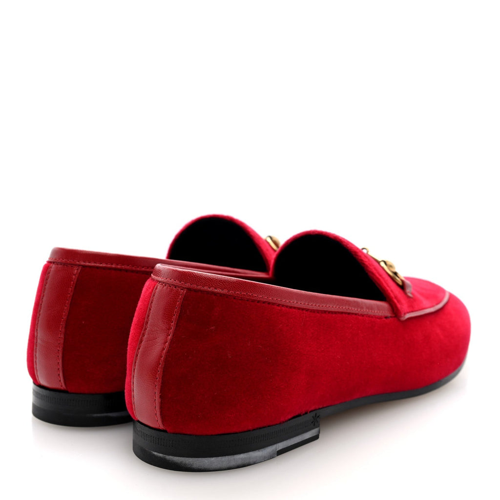 VELVET HORSEBIT WOMENS JORDAAN LOAFERS HIBISCUS RED