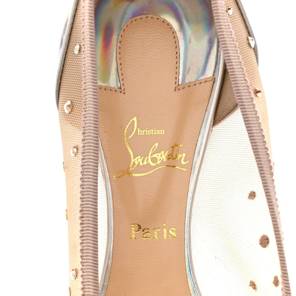 CRYSTAL STRASS FOLLIES FLATS SILVER