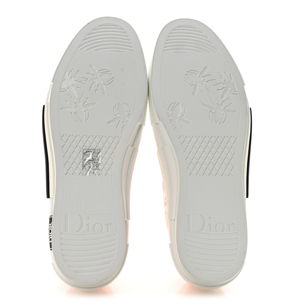 TECHNICAL CANVAS OBLIQUE MENS B23 LOW TOP SNEAKERS WHITE ORANGE