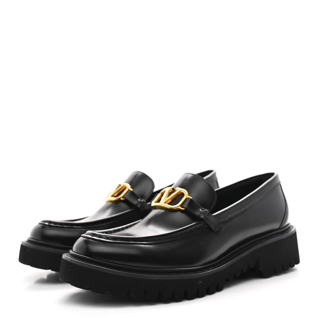 CALFSKIN VLOGO LOAFERS BLACK