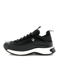 VELVET CALFSKIN MIXED FIBERS MENS CC SNEAKERS BLACK