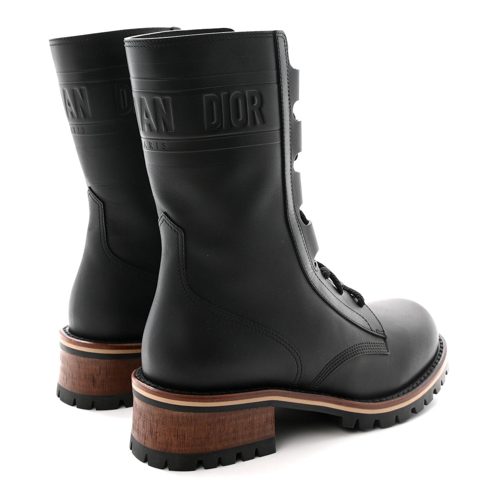 CALFSKIN DIOR QUEST 35MM HIKING BOOTS BLACK