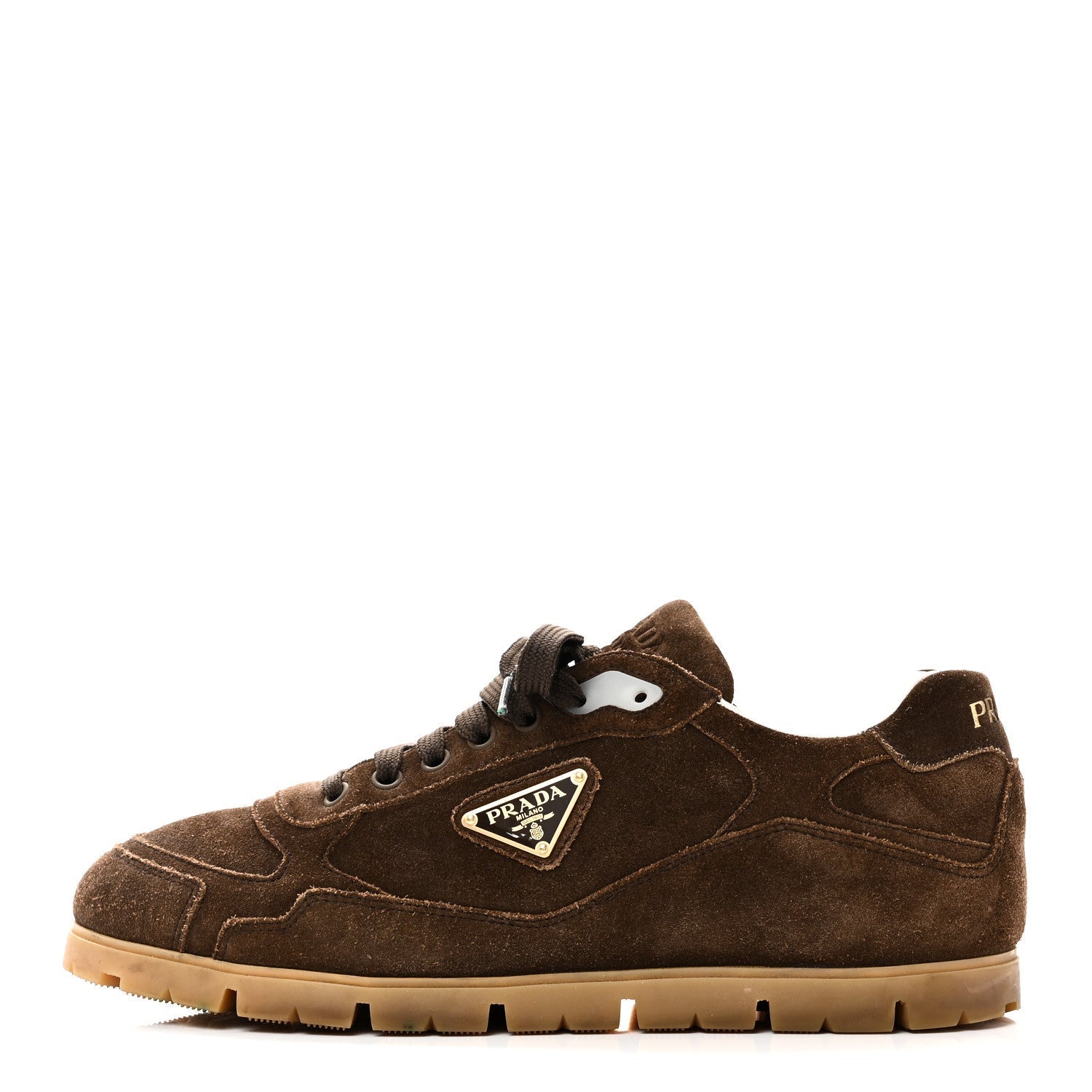 SCAMOSCIATO SUEDE TRIANGLE MENS TRAIL SNEAKERS MORO