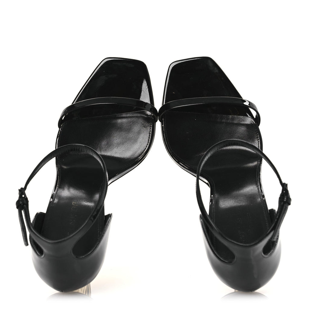 PATENT CALFSKIN OPYUM 110 SANDALS BLACK GOLD