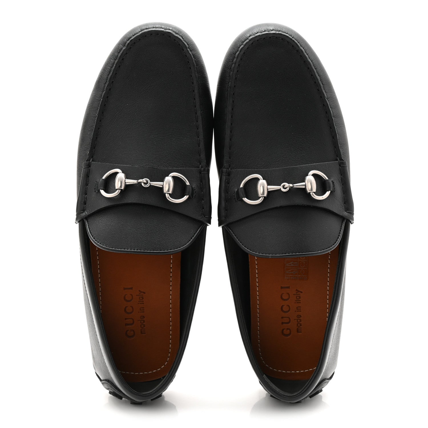 SOFT CLOVE CALFSKIN MENS HORSEBIT DRIVER LOAFERS BLACK
