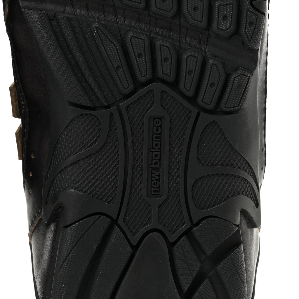 X NEW BALANCE BLEACHED CALFSKIN 530 SL SLIP-ON SNEAKERS MULES BLACK