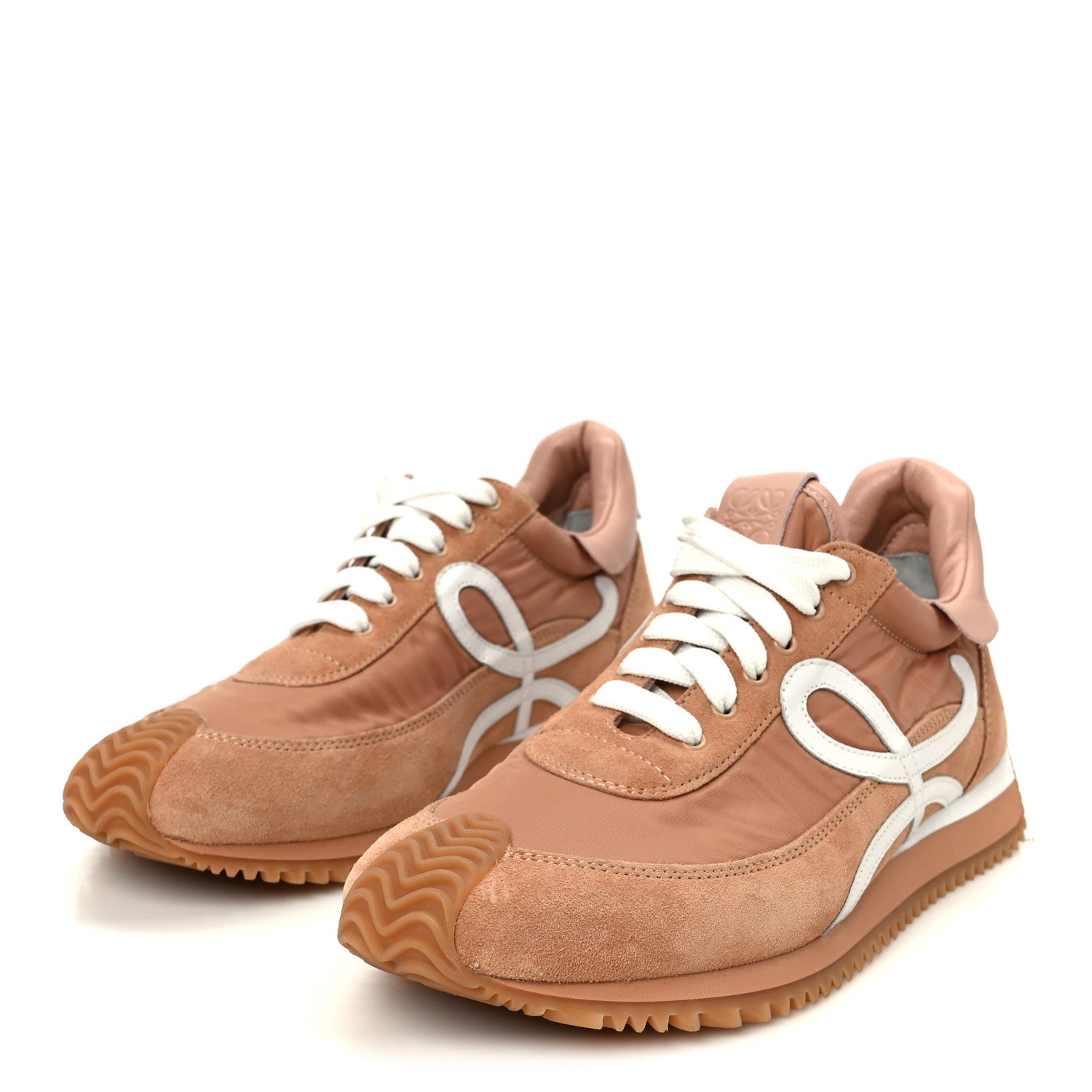 NYLON SUEDE FLOW RUNNER SNEAKERS POWDER