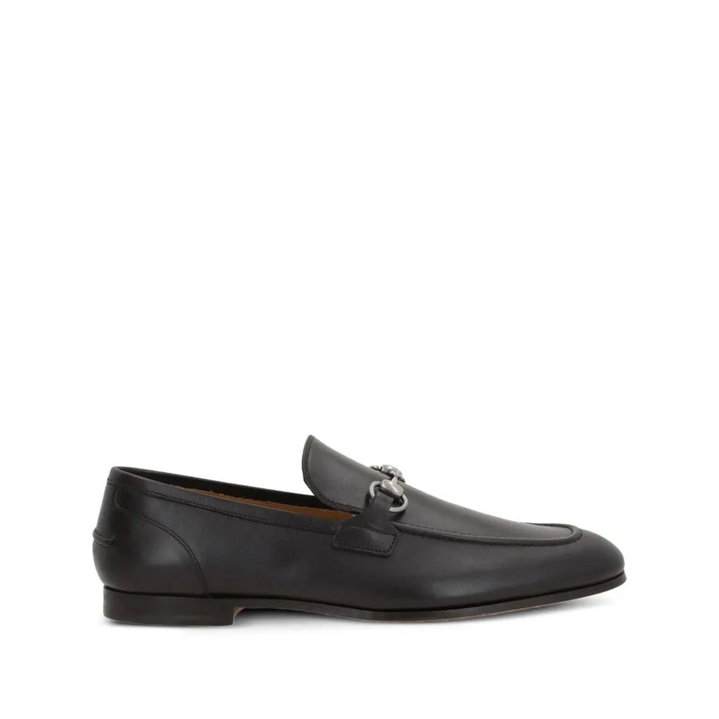 Gucci Horsebit-Embellished Webbing-Trimmed Suede Loafers - Black