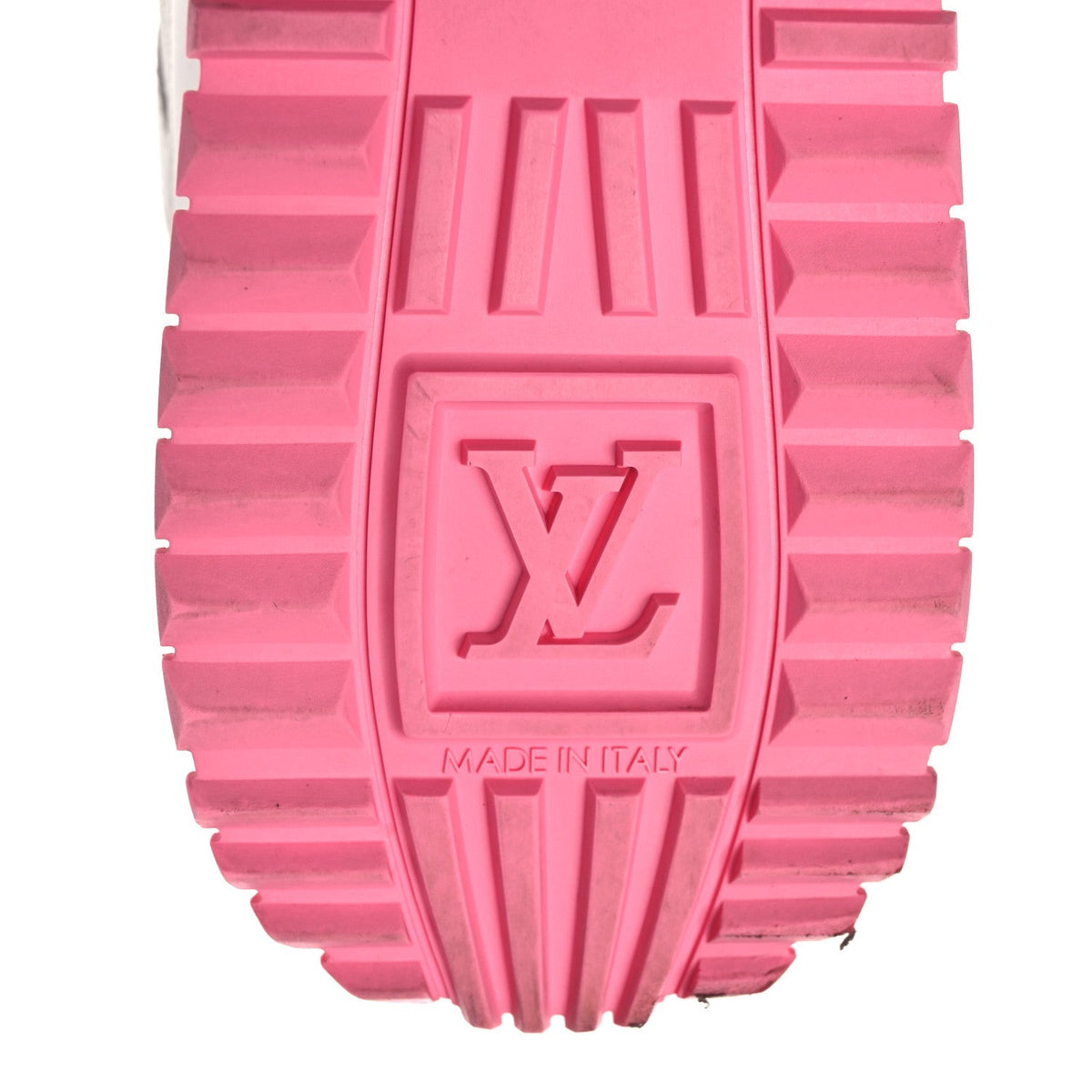 LOUIS VUITTON CALFSKIN MONOGRAM RUN AWAY SNEAKER WHITE PINK