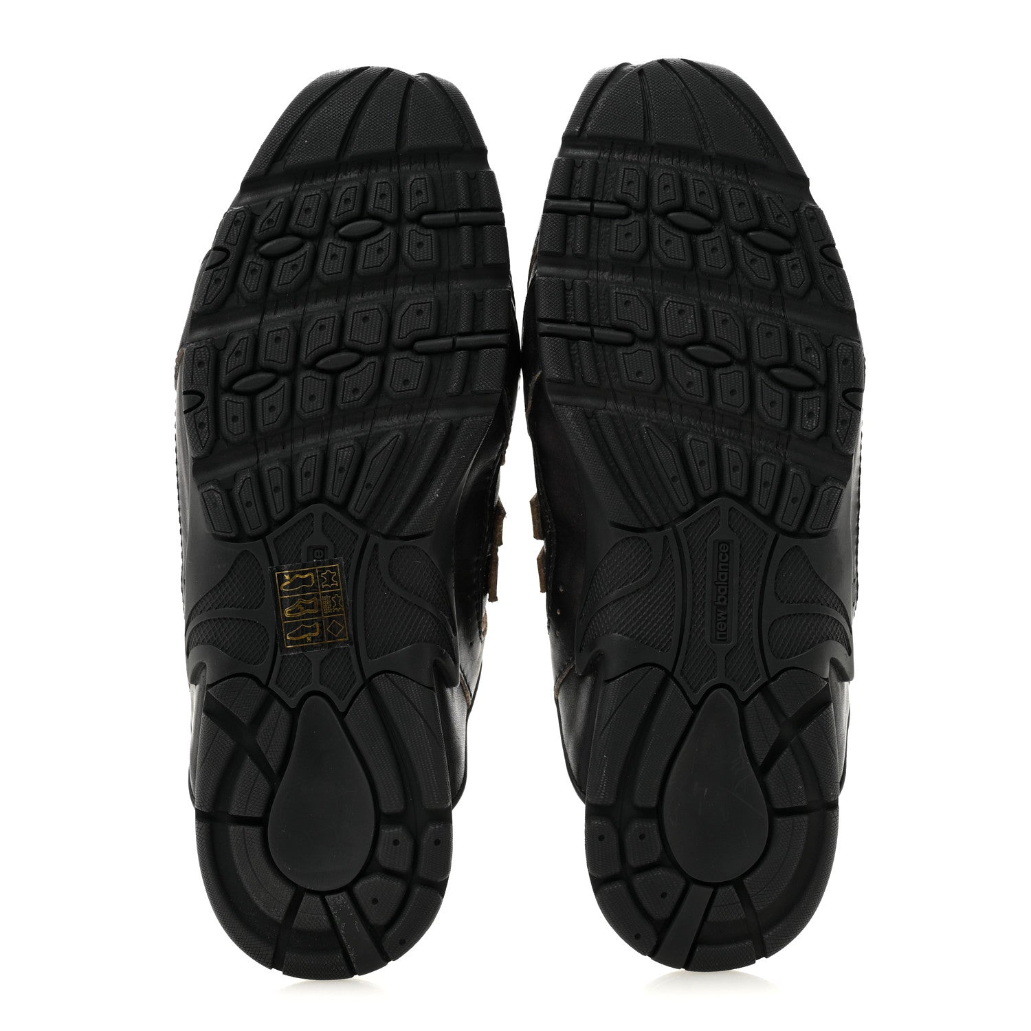 X NEW BALANCE BLEACHED CALFSKIN 530 SL SLIP-ON SNEAKERS MULES BLACK
